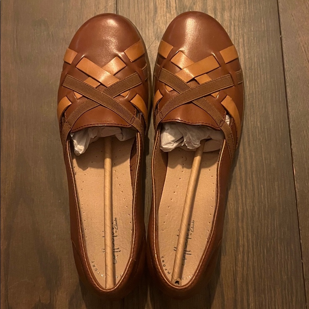 Clarks Cheyn Creek Mahogany Leather Footwear
